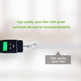 6ft MFI Certified USB to Lightning Cable - Braided - White - Pinyi - K72