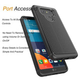 Hybrid Case Dual Layer Armor Defender Cover - Dropproof - Black - Selna L05