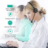 Over The Head Wireless Headphone with Boom Microphone - Black - D85