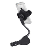 Car Mount for Lighter DC Charger - USB 2-Port and Extra Socket - Fonus B01