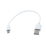 Short Micro USB Cable Charger Cord - TPE - White - Fonus C25