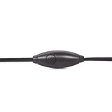 Retractable Earphones 3.5mm Headphones - In-Ear Earbuds - Black - Fonus B92