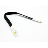 Short Micro USB Cable Charger Cord - Flat - Magnetic - Black - Fonus M38