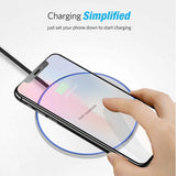 15W Wireless Charger Fast Charging Pad Slim Quick Charge White
