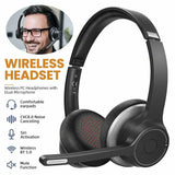 Wireless Over-Ear Headphones Boom Microphone Headset Hands-free Earphones Noise Isolation - ZDZ58