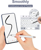 Stylus Touch Screen Pen Fiber Tip Aluminum Lightweight Silver Color - ZDZ81