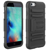 Black Armor Case with Belt Clip Stand - Black - Selna N01