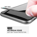 iPhone 6S/7/8 - Tempered Glass Screen Protector - HD Clear - 5D Curved - Full Cover - Black
