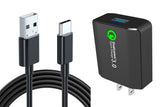 18W Fast USB Home Wall Charger 6ft USB-C Cable - QC3.0 - Fonus B75 967-1