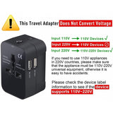 International World Travel Charger Adapter Plug 2-Port USB - J69