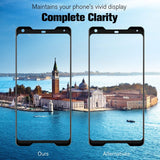 Google Pixel 2 XL - Tempered Glass Screen Protector - HD Clear - Curved - Full Cover