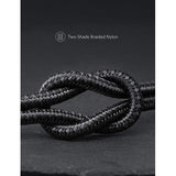 Fonus 6ft Long MFI Certified USB to Lightning Cable - Braided - Black - M39