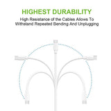 6ft USB-C to Type-C PD Cable Charger Cord - TPE - White - Fonus D74