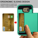 Hybrid Case Dual Layer Armor Bumper Cover - ID Card Slot - Green - Selna N14