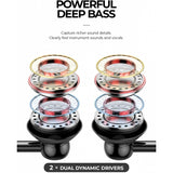 Wired Earphones Hi-Fi Sound Headphones Handsfree Mic Headset Metal Earbuds - ZDJ22
