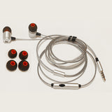 Hi-fi Sound Headphones 3.5mm Earphones -Metal Earbuds - Silver - Fonus G94