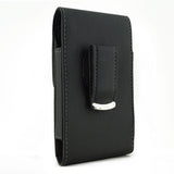 Leather Case Belt Clip Holster - Vertical Cover - LCASE64 - Black - Fonus D84