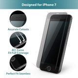 iPhone 6S/7/8 - Privacy Screen Protector - Tempered Glass - 4D Full Cover - Black
