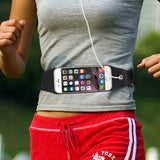 Waist Bag Sports Running Cover - Touch Screen Window - M - Reflective - Black - Fonus M55