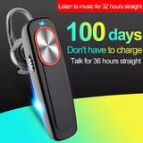 Wireless Earphone Mono Earbud Handsfree Mic Single Headphone Headset - ZDY84