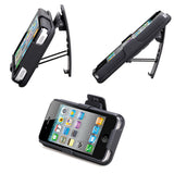 Case Holster Combo Swivel Belt Clip - Dropproof - Kickstand - Black - Fonus D89