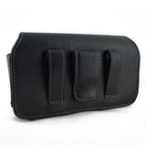 Leather Case Belt Clip Holster Cover - LCASE49 - Black - D98