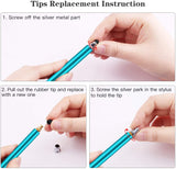 Stylus Touch Screen Pen Fiber Tip Aluminum Lightweight Blue - ZDZ50