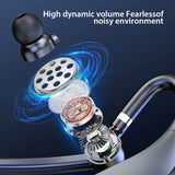 Wireless Earphone Ear-hook Headphone Boom Mic Handsfree Single Headset - ZDY47