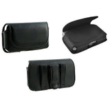Leather Case Belt Clip Holster Cover - LCASE08 - Black - B08