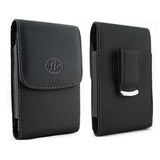 Leather Case Belt Clip Holster - Vertical Cover - LCASE48 - Black - A69