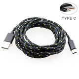 10ft USB-C Cable Charger Cord - Braided - Black - Fonus C85