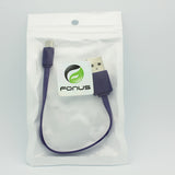 Short Micro USB Cable Charger Cord - Flat - Purple - Fonus B04