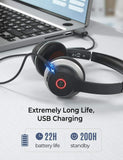 Wireless Over-Ear Headphones Boom Microphone Headset Hands-free Earphones Noise Isolation - ZDZ58