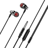 Wired Earphones Hi-Fi Sound Headphones Handsfree Mic Headset Metal Earbuds - ZDK46