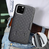 Case Holster Combo Swivel Belt Clip - Shockproof - Kickstand - Black - Fonus J44