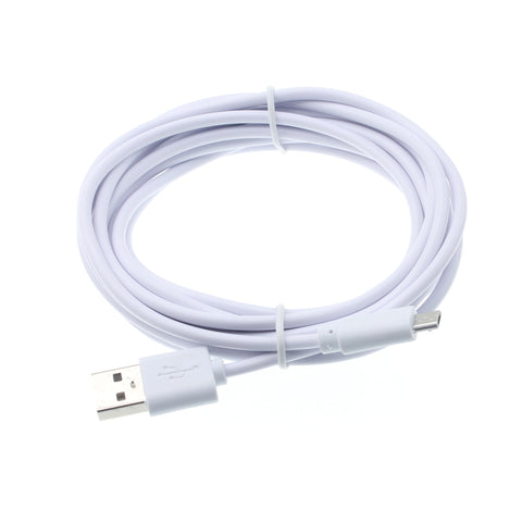 10ft Micro USB Cable Charger Cord - TPE - White - Fonus G92