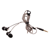Hi-fi Sound Headphones 3.5mm Earphones -Metal Earbuds - Rhinestone - Black - Fonus G70