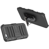Black Armor Case with Belt Clip Stand - Black - Selna N01
