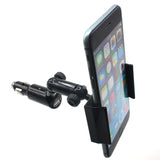 Car Mount Holder for DC Lighter Socket - 2A Charger USB Port - Fonus M50