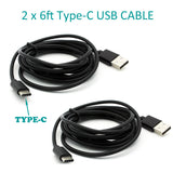 4-in-1 Home Car Charger Set with Two 6ft Cables - USB-C - Fonus K06