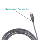 6ft USB-C Cable Charger Cord - Mesh Braided - Gray - Fonus K32
