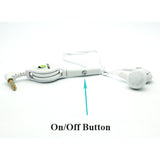 Retractable Earphones 3.5mm Headphones - Dual Earbuds - White - Fonus B56