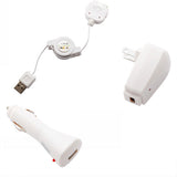 3-in-1 Home Car Charger USB Cable Retractable