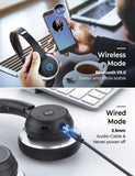Wireless Over-Ear Headphones Boom Microphone Headset Hands-free Earphones Noise Isolation - ZDZ58