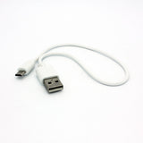 1ft Micro USB Cable Charger Cord - TPE - White - Fonus M91