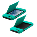 Hybrid Case Dual Layer Armor Bumper Cover - ID Card Slot - Light Green - Selna N09