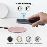 15W Wireless Charger Fast Pink Charging Pad Slim Quick Charge - ZDWH2
