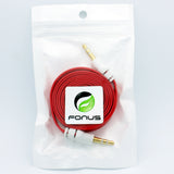 3.5mm Audio Cable Aux-in Car Stereo Speaker Cord - Flat - Red - Fonus B61