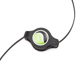 Retractable Earphones 3.5mm Headphones - In-Ear Earbuds - Black - Fonus B92