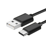 6ft USB-C Cable Charger Power Cord - Coiled - Black - Fonus F48